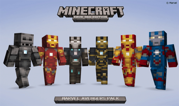 Pack skins Marvel Avengers Minecraft - Nozzhy