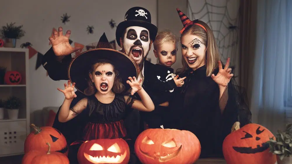 déco d'Halloween fabriquer avec un enfant de 9 ans