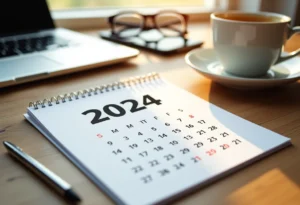 Calendrier mensuel 2024 à imprimer gratuitement : organisez votre année avec raffinement