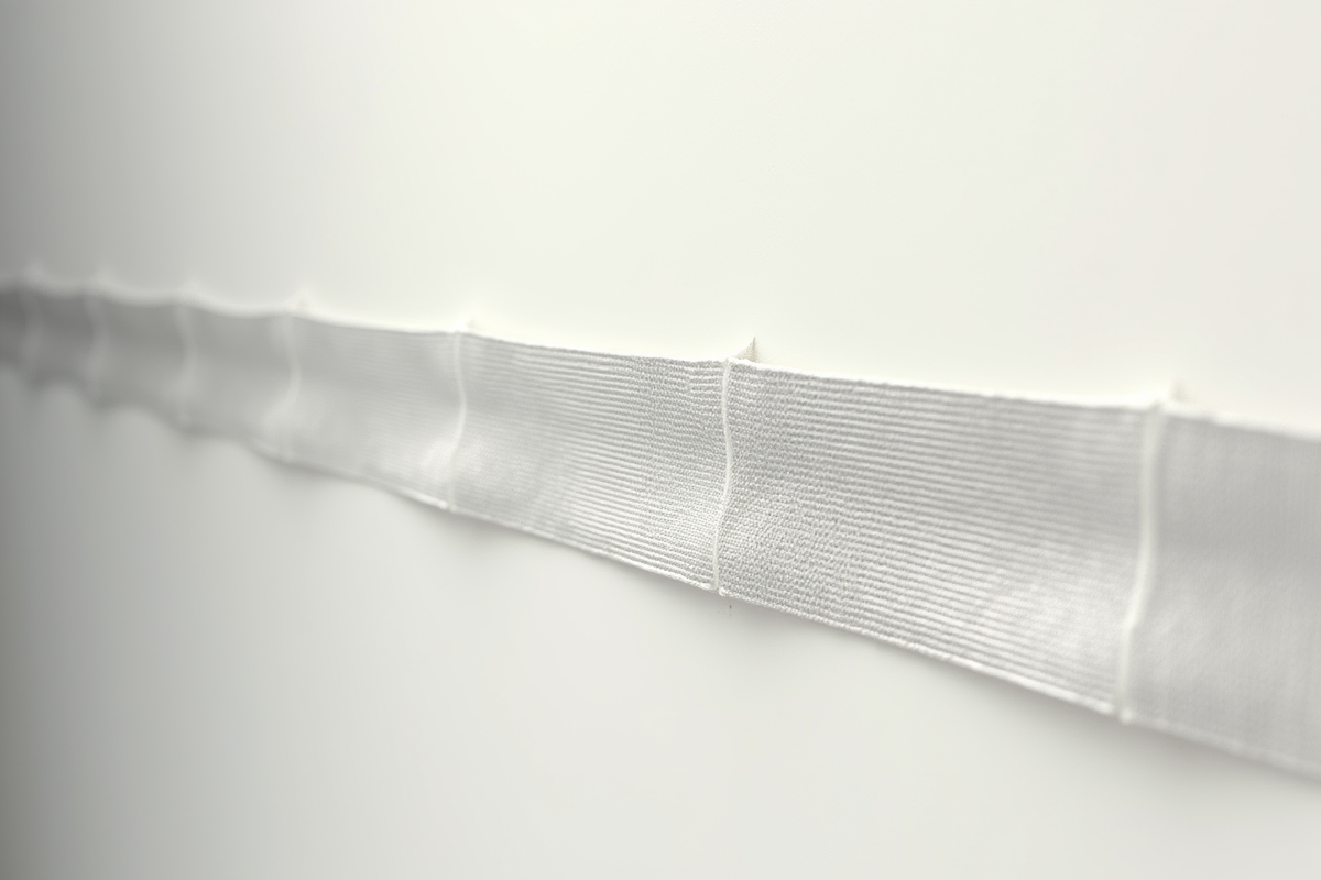 Zoom sur le ruban à joint dans le plâtre avec texture fine
