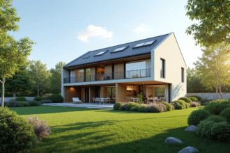 Maison T5 moderne avec jardin et terrasse ensoleillée