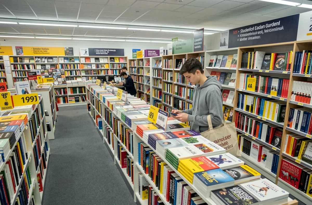 La librairie Gibert à Montpellier avec ses rayons de manuels universitaires et son large choix de livres de poche